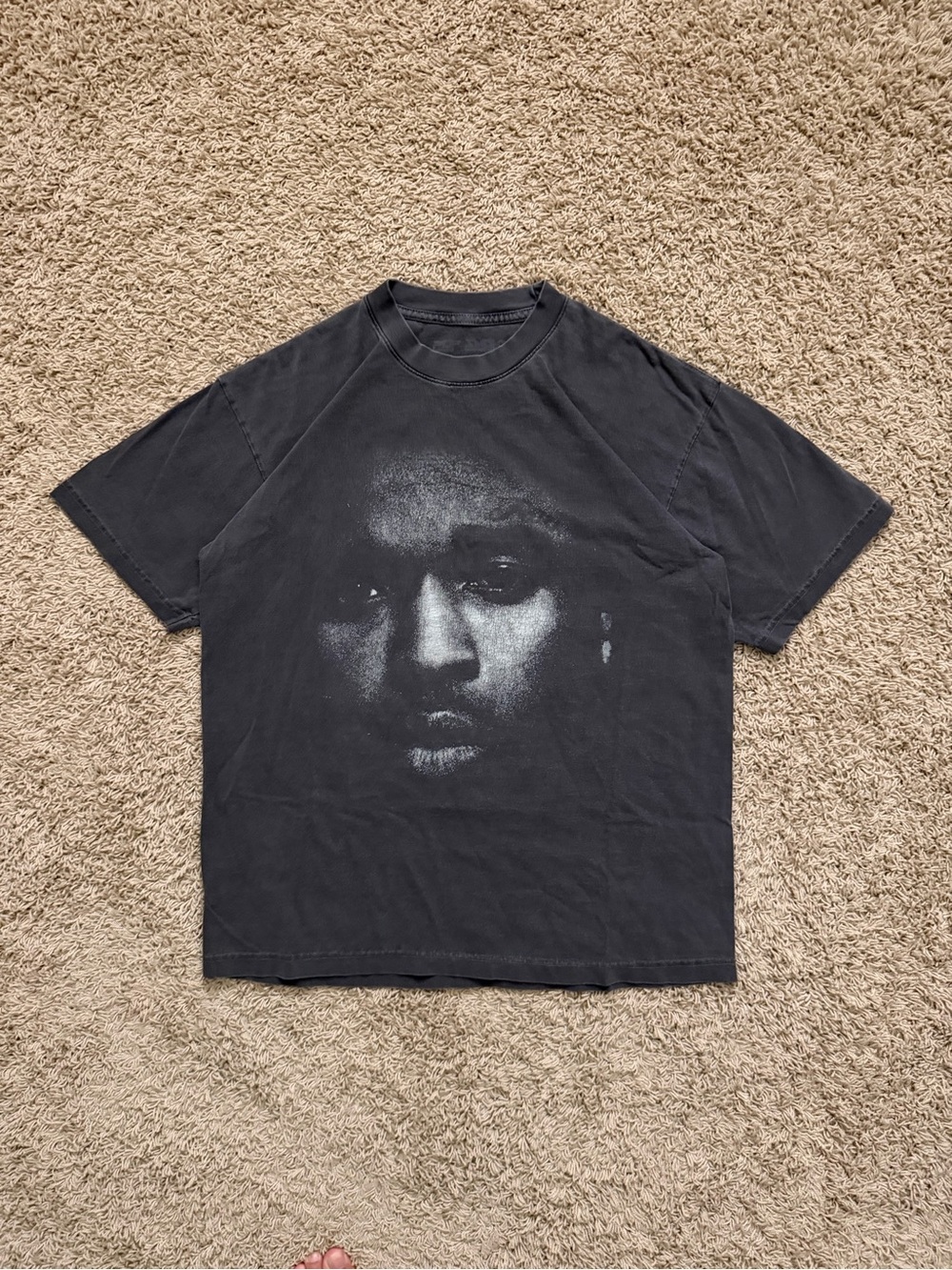Pop Smoke Faded Washed Black Faith Double Sided T Shirt Men’s Size Medium RARE